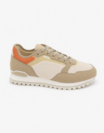 Basket Parkour boss beige et orange homme