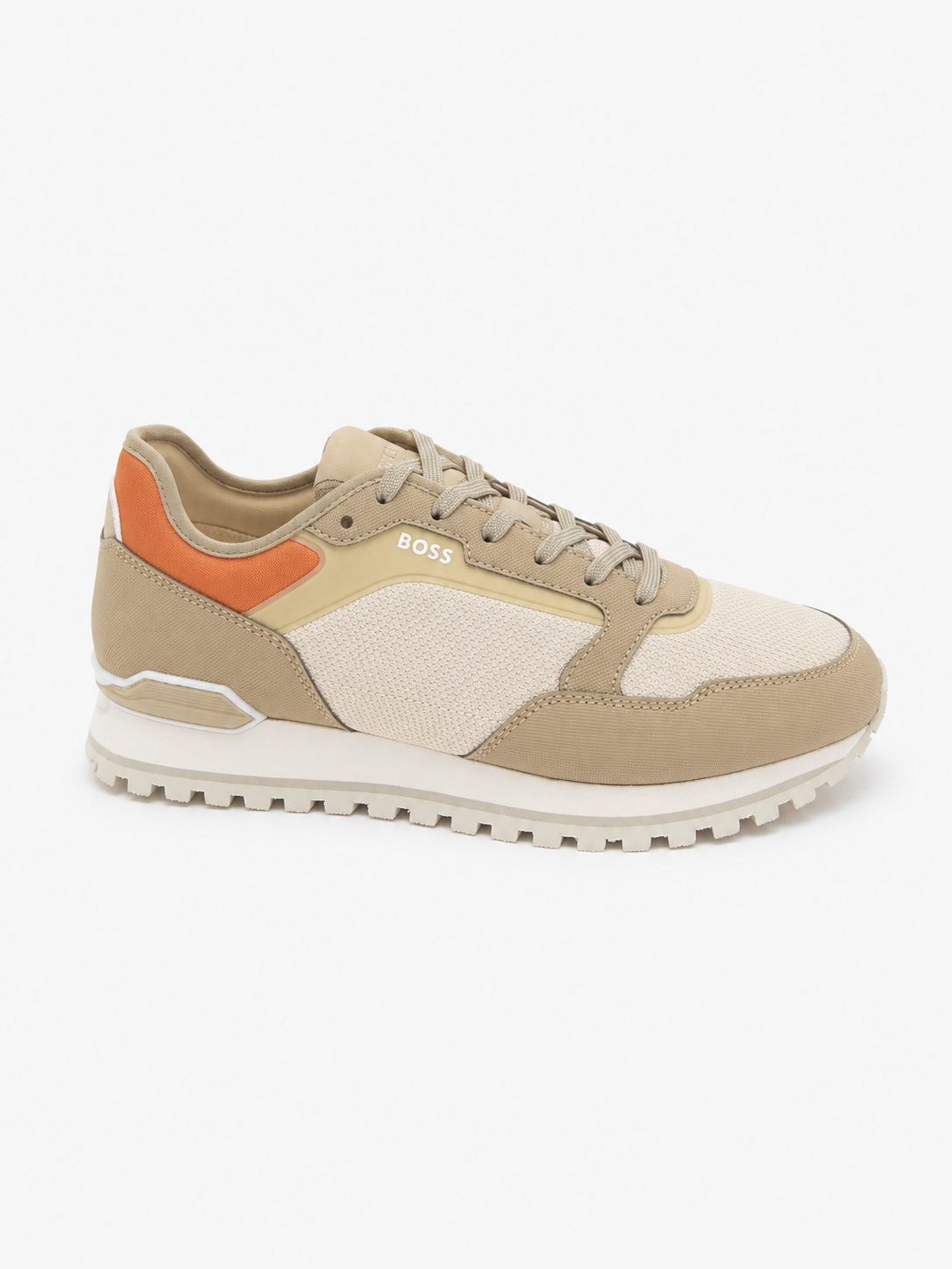 Basket Parkour boss beige et orange homme