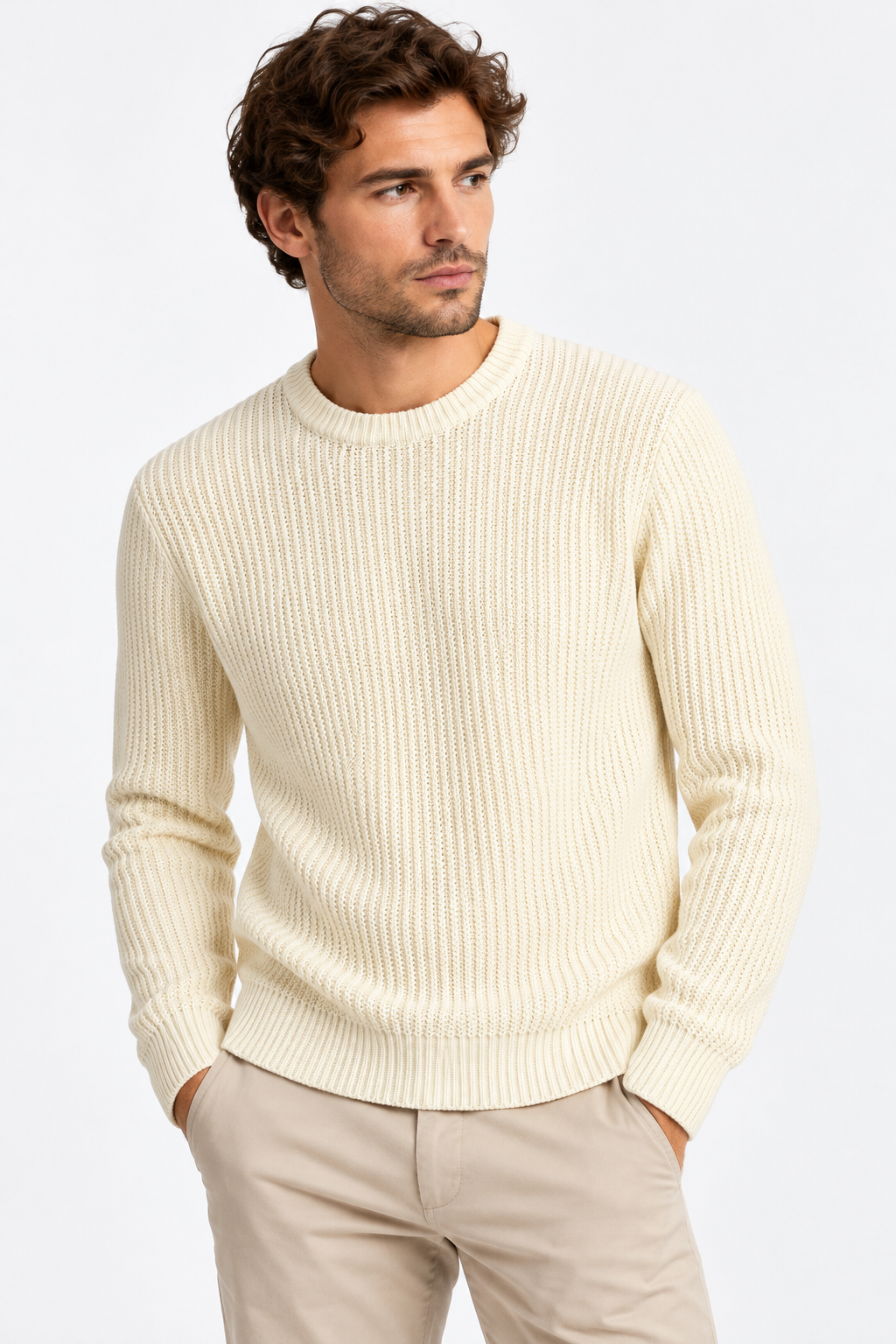 Pull Boss Fiochetto Homme Beige