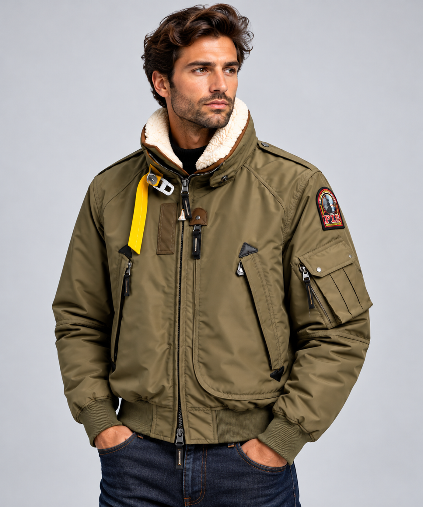 Blouson Fire S Parajumpers Homme Kaki