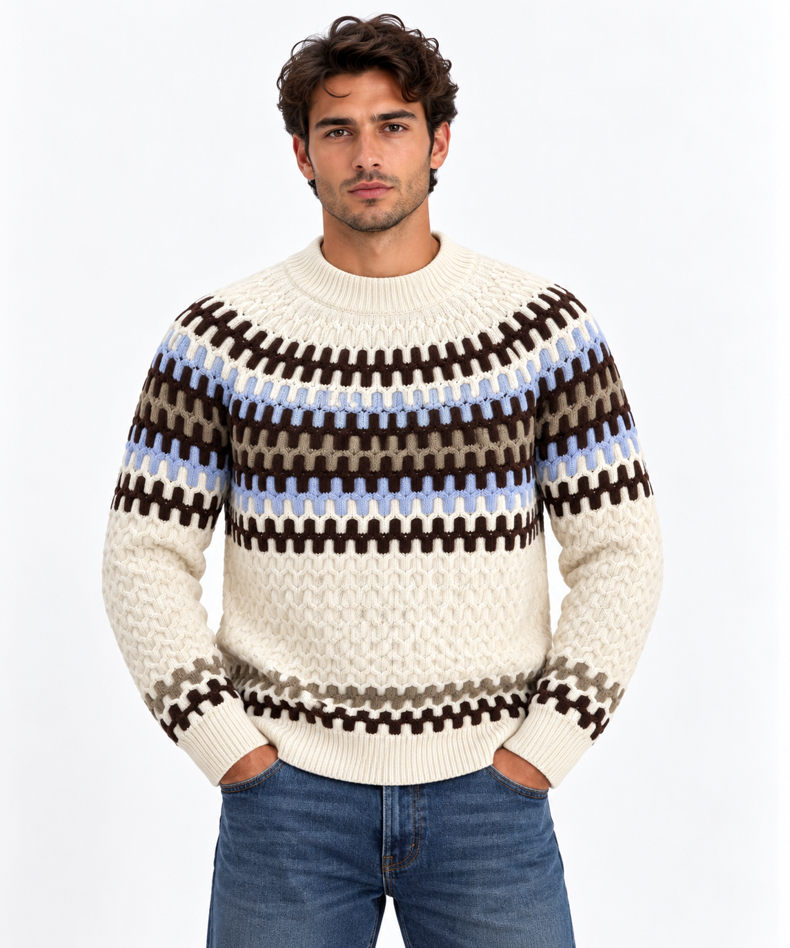 Pull Boss Fiotto Homme Beige