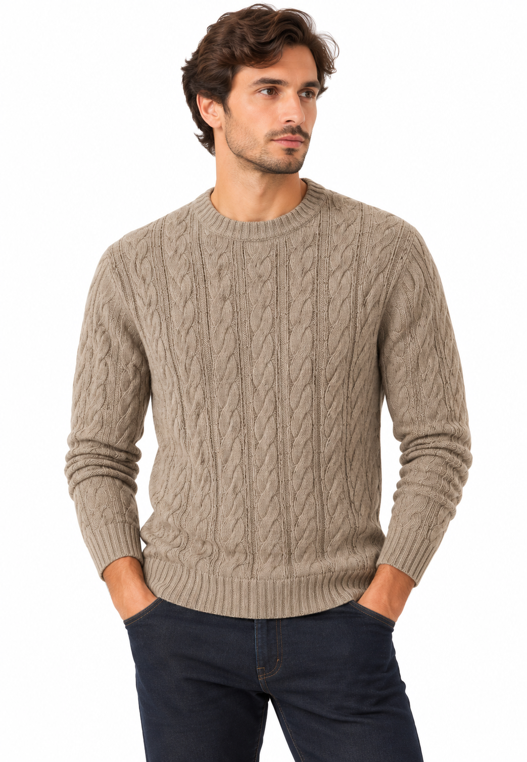 Pull Boss Furlan Homme Marron