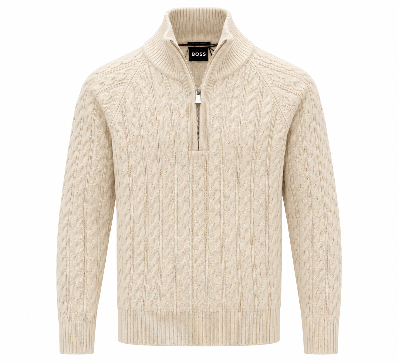 Pull Furore Boss Homme Beige