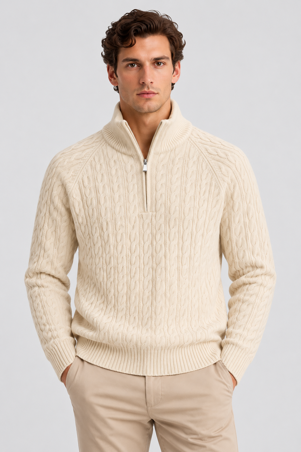 Pull Furore Boss Homme Beige